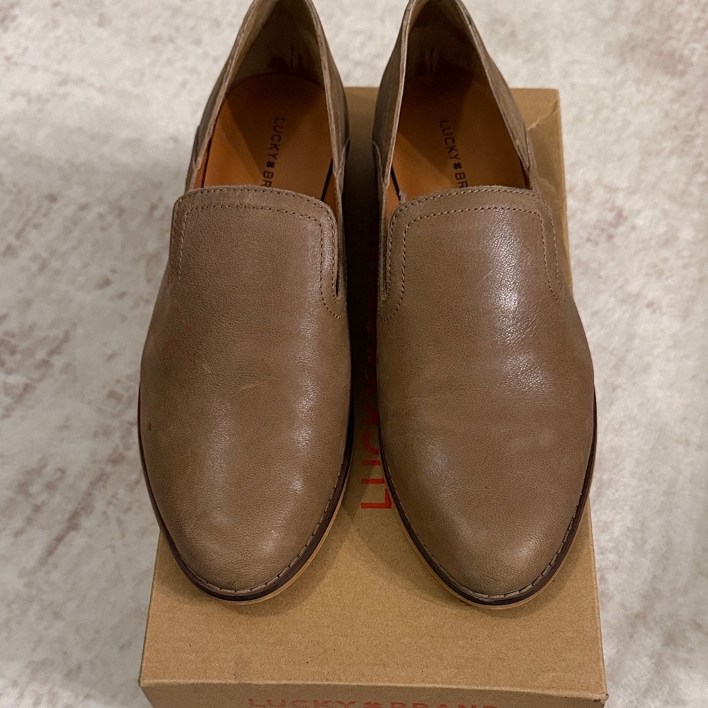 Lucky Brand Men's Tan Leather Loafers
